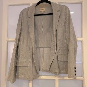 Blue seersucker blazer